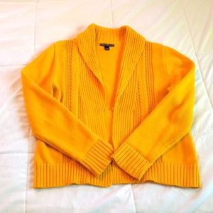 Yellow cardigan